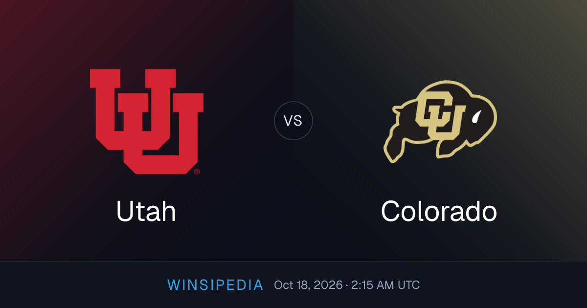 Utah vs Colorado — Oct 18, 2026 College Football