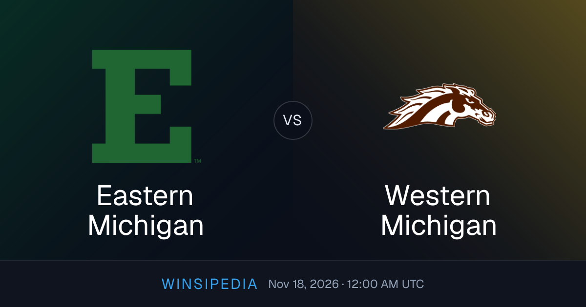 Eastern Michigan vs Western Michigan — Nov 18, 2026 College Football