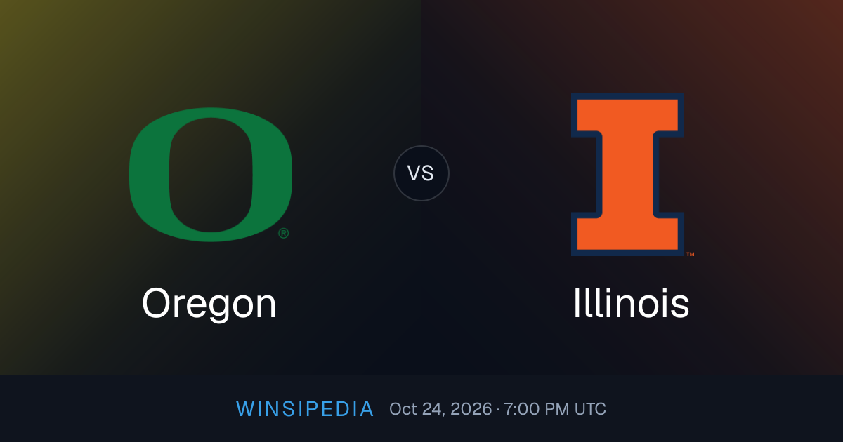 Oregon vs Illinois — Oct 24, 2026 College Football