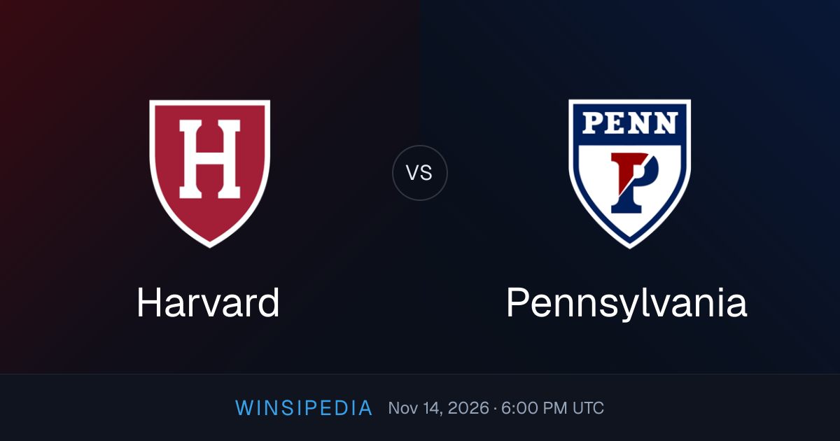 Harvard vs Pennsylvania — Nov 14, 2026 College Football