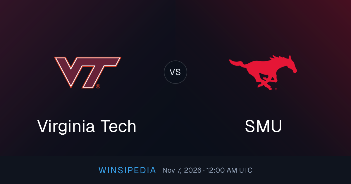 Virginia Tech vs SMU — Nov 7, 2026 College Football